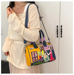 PU New Personality Stylish Shoulder Bags Design Patchwork Zipper 2025 Hot Sale Women's Bags Retro High Quality Women's Bags