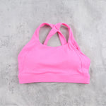 DIAS FIT JOY Cloud feeling wide shoulder strap cross beauty back removable padding sports bra Pilates cycling fitness