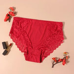 Beauwear Women Luxury Sexy Lace Panties Floral Transparent Nylon Breathable Briefs Underwear Female Bragas Pretty Lingerie