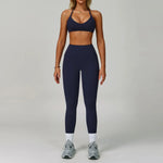 Hearuisavy Women's Running Comfort 2Pcs Sports Pants Set High Waist Push Up Workour Sportswear Casual Cycling Jogging Yoga Bras