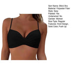 Sexy Bikini Tops Backless Butterfly Hook Design V-Neck Front Knotted Swimwear Tops Backless Bikini Bra