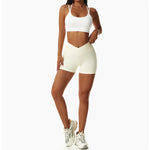 Summer Seamless High Waist Yoga Shorts Elasticity Sports Leggings Women Breathable Cycling Shorts Buttock Lift Gym Shorts Women