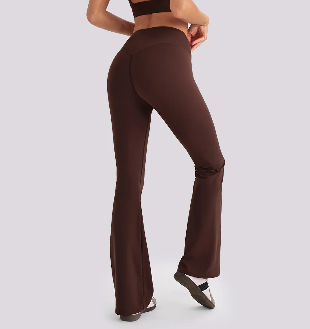 Women's Yoga Exercise Sets Women Backless Sports Tank Top V Shape High Waist Wide Leg Pants Fitness Gym Running Workout Clothes