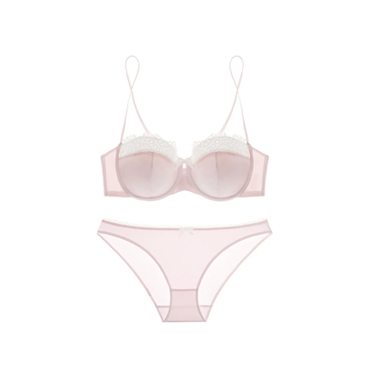 Sexy Push Up Bra Small Breasts Women, Pure Sensual Lace Lingerie Set Summer Thin No Empty Cup Gather Support Beautiful Bralette
