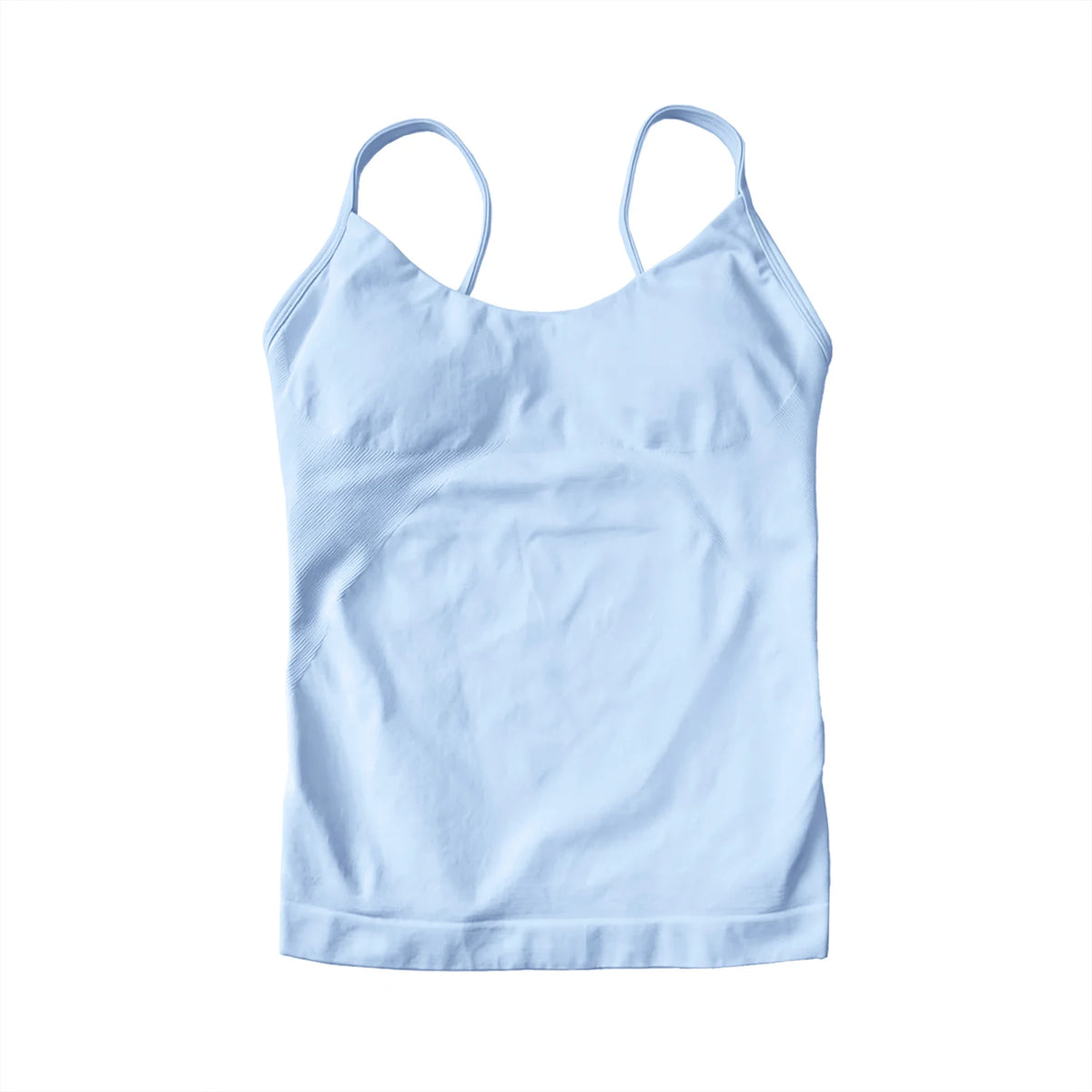 NCLAGEN Women's Pilates Tank Top Gym Clothes Yoga vest with built in bra Thin Strap Seamless Fitness Sportswear Workout Tops