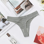 3Pcs/Set Women Panties Ultra-thin Thongs Female Underpants Seamless Underwear Sports Soft Solid Color Low Rise G-string