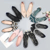 Women's Shoes Mesh Breathable Pointed Toe Flat 2026 Fashion Soft Bottom Knitted Shoes Female Casual Slip on Footwear Loafers