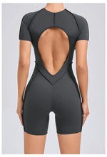 Short Jumpsuit Gym Clothes For Women Sportswear Fitness Overalls Backless Scrunch Booty Yoga Suit Sports Set Outfit