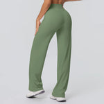 High Waist Wide Leg Yoga Pants Leggings Women Sports Fitness Bell-bottoms Female High Elastic Push Up Gym Workout Flared Pants