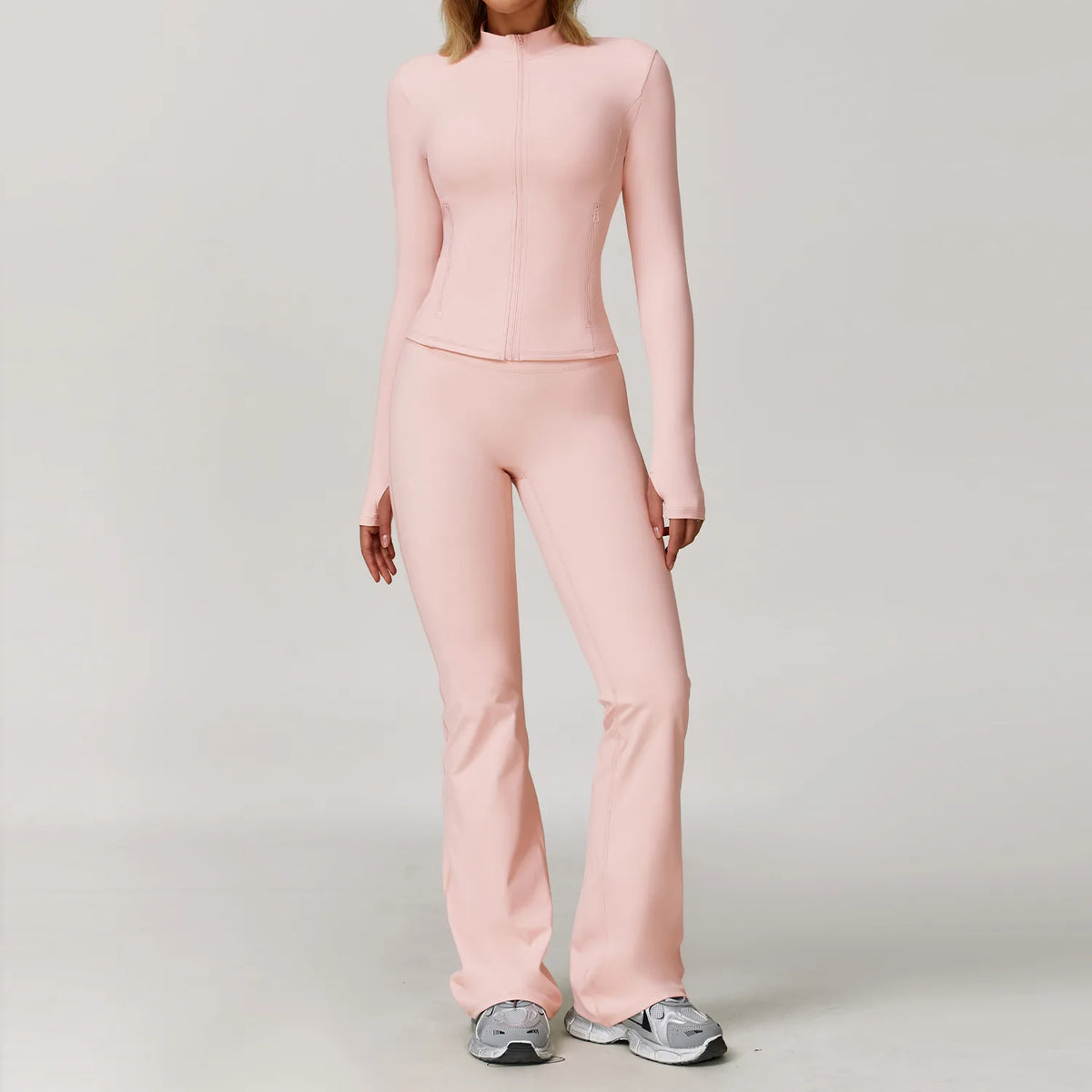 2/3PCS Yoga Suit Women Tracksuits Gym Clothes Workout Flared Pants Zipper Long SleeveAthletic Wear Female Sports Yoga Clothing