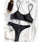 New Sexy Mini Micro Thong Bikini Women Swimwear Female Swimsuit Two-Pieces Bikini Set Padded Bather Bathing Suit Swim Lady V3077