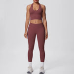 2pcs Yoga Set Gym Outfits Clothes Athletic Wear Yoga Suits For Women Fitness Set Tracksuits Sports Bra Gym Leggings Sportswear