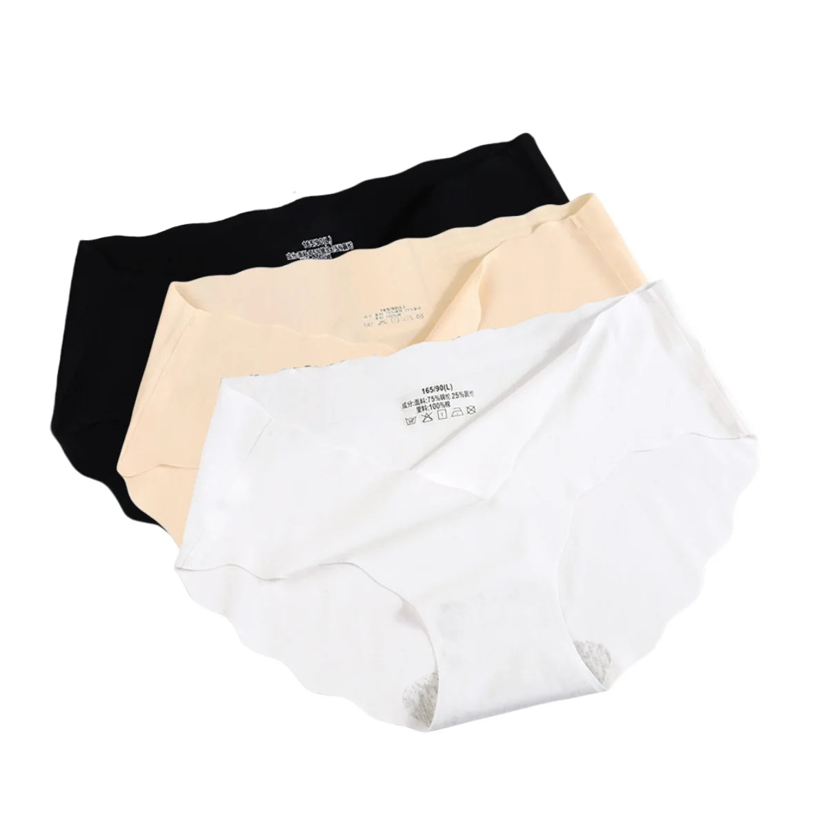 3Pcs/Set Seamless Ice Silk Panties Women Low Waist Briefs Female Underpants Invisible Underwear Sexy Lingerie M-XL Intimates