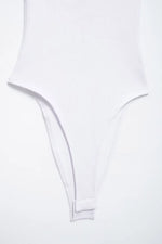 Women's Skinny Ribbed O-Neck Bodysuits with Straps Snap-Button Sexy Fashion Playsuits Comfortable Stretchy Female Clothing