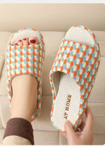 Breathable Cotton Linen Slippers For Women Men Summer Autumn House Shoes Anti-slip Keep Quiet Couples Home Floor Flax Slides