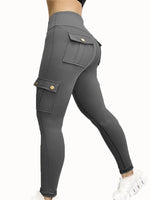 Pockets Gym Leggings Women High Waist Fashion Fitness Pants Skinny Stretch Outdoors Comfortable SportLeggings