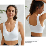 Women Seamless Underwear Sports Tank Female Plus Size Bras Non-wire No-pads Crop Top Sexy Lingerie Solid Color Camisole S-5XL