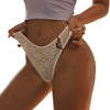 Sexy Hollow Out Waistband Ladies Thongs Ultra-thin Embroidered Lace Women's T-pants Antibacterial Cotton Crotch Female G-string