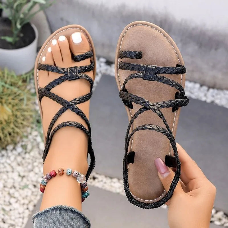 Women's Sandals Sexy Summer Shoes For Woman Summer Sandals 2026 New Flat Sandals Chaussures Femme Beach Shoes Female Footwear