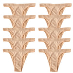 10Pcs/Set Women Seamless Panties Ribbed Underwear Sexy Lingerie High Leg Cut Female Sports Underpants Femme Thongs