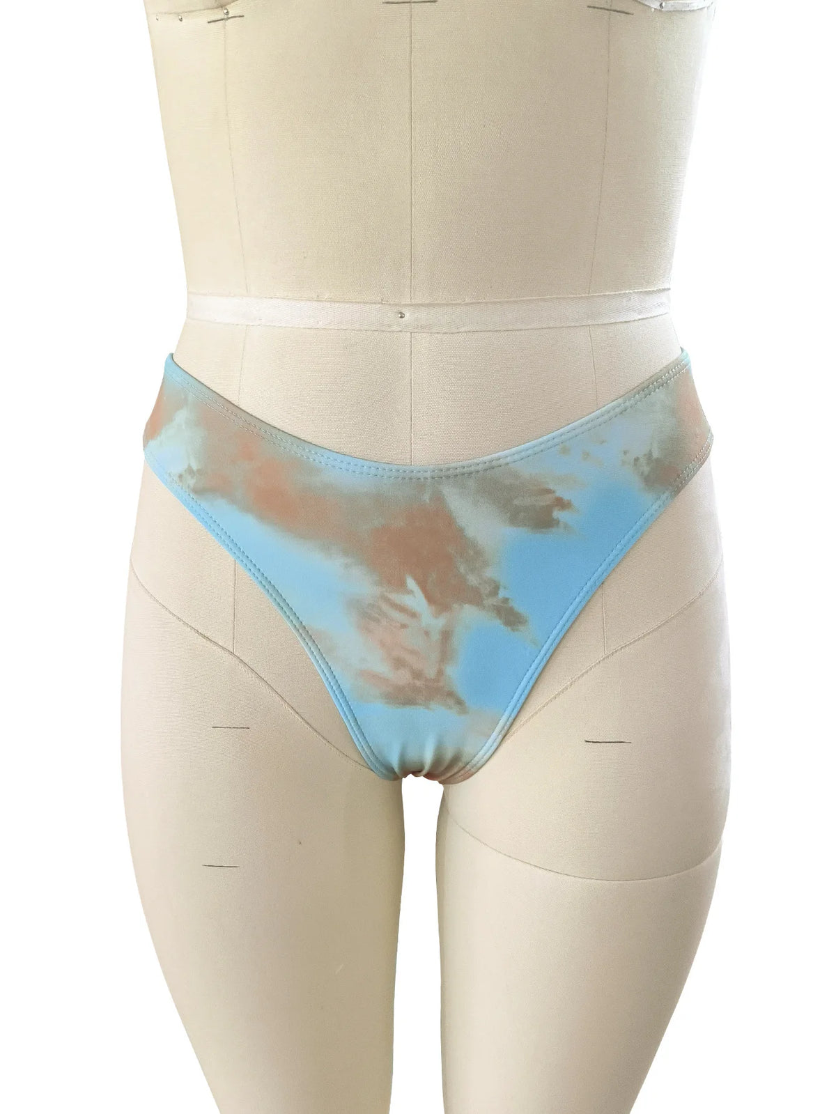 Sexy Blue Tie Dye Gradient Bikini Set 2026 Women Ruffle Push Up Crop Top High Waist Swimsuit Beach Bathing Suit 2 Piece Swimwear