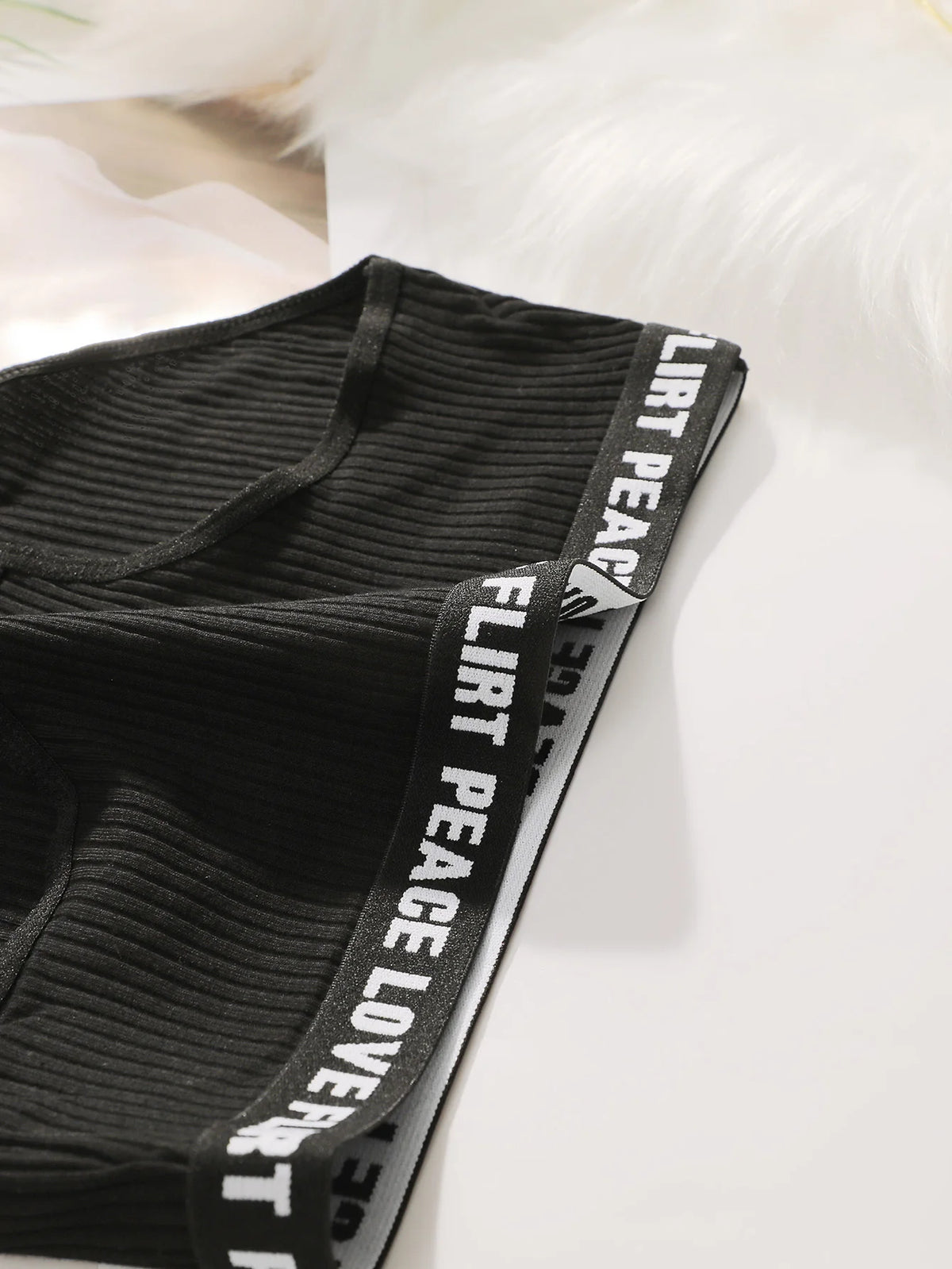 Women's High Waist PantiesLetter Elastic Waistband Soft Ribbed Fabric Comfortable Briefs for Daily Wear women bra K2809