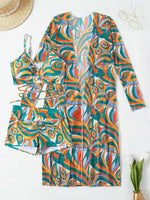 3 Pieces Sexy Print Bikini 2026 Women High Waist Swimsuit & Kimono Swimwear Female Lady Bathing Suit Swimming Summer Beachwear