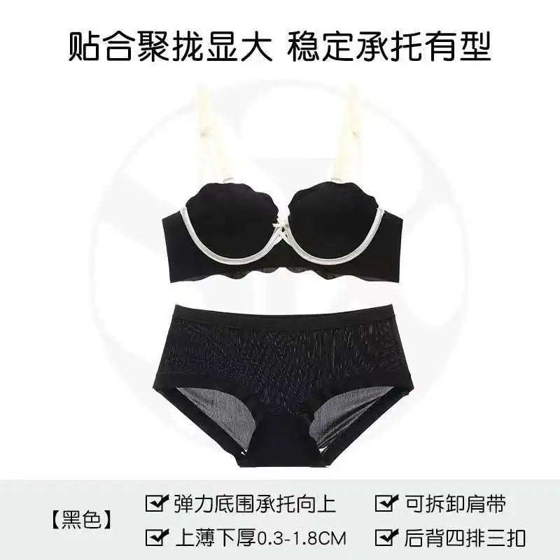 MOYISU Soutien-Gorge Français Sans Armatures 32-38 - Bralette Pureté Anti Affaissement, Set Lingerie Confort Respirant Été Léger