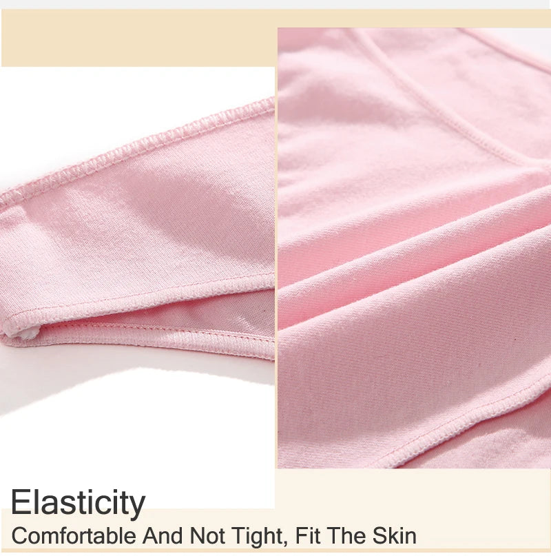 4Pcs Women's Cotton Briefs Seamless Women Sexy Panties Intimates Solid Color Breathable Underwear Female Low Waist Soft Lingerie