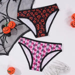 Halloween New Style Women's Briefs Lace Sexy Low-Waisted Seamless Invisible Girl's Underwear Soft Breathable Panties For Party