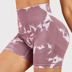 High Waist Lift Hip Elastic Women Leggings Casual Outdoors Running And Cycling Pants Yoga Workout Partial Tie-dye Sports Legging