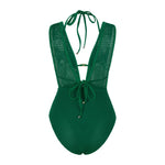 S - XL Deep V Neck Knit Fish Net Mesh Women Swimwear One Piece Swimsuit Female Monokini Backless Bather Bathing Suit Swim V7832