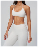 Breathable Bra Gym Top Women Bras High Support Thin Strap Halter Sports Bras Push-up Workout Underwear Shockproof Yoga Tank Tops