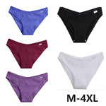 5Pcs Women Cotton Panties V-Belt Ladies Soft Female Sexy M-4XL Low-Rise Panties Bikini Underwear Comfortable Lingerie 2024