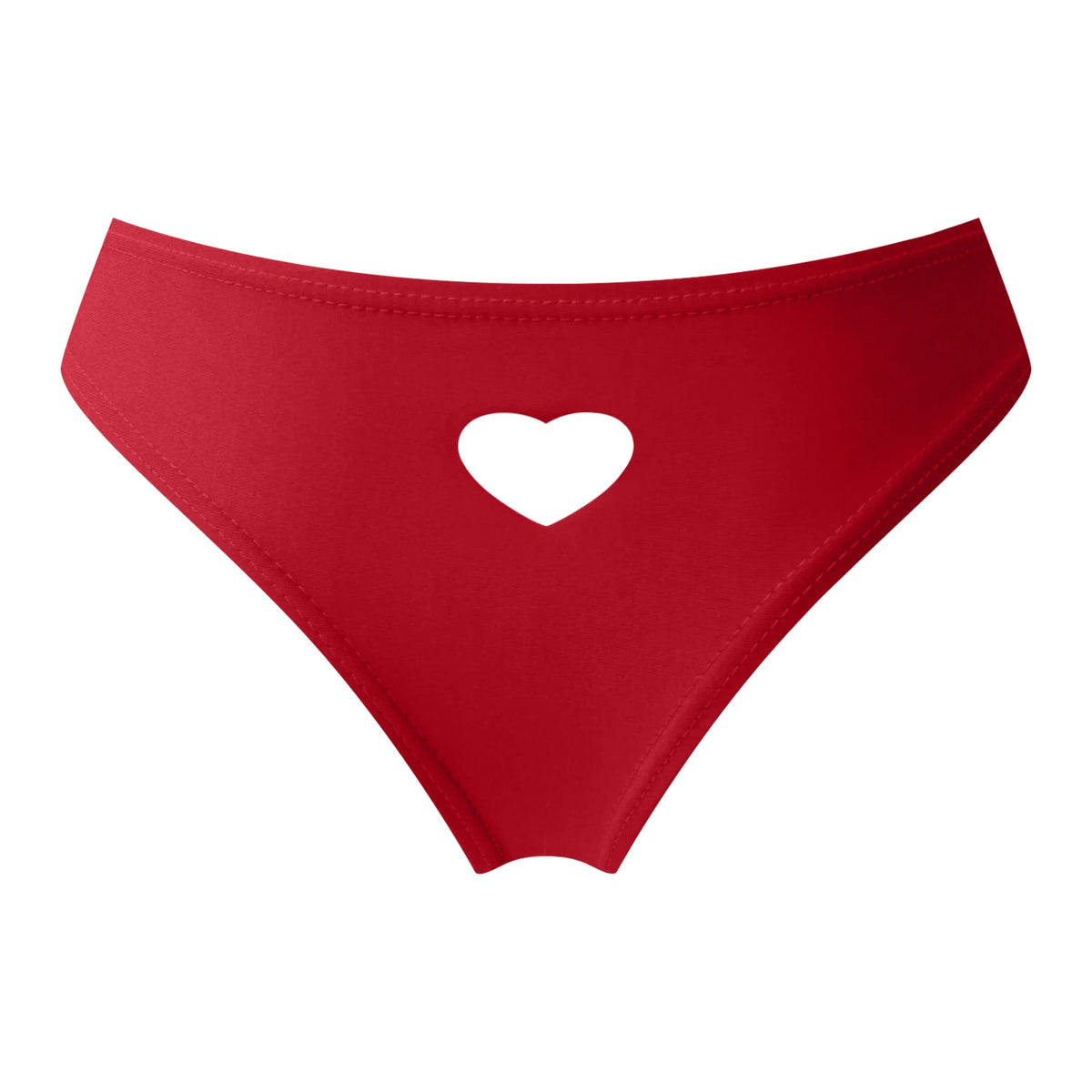 2026 New Bikini Bottoms Women's Swimsuit Low Waisted Solid Heart Cut Out Swimwear Thong Beachwear Brazilian Bathing Suit Summer