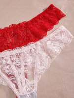 10Pcs/Set Women Lace Panties Sexy Low Waist Thong Hollow Out Soft Breathable Lingerie Female Underwear XS-L