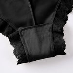 Back Crossing Bandage Hollow Out Sexy Panties Lace Edge Seamless Underwear Women Transparent Lingerie Ice Silk Briefs Thong