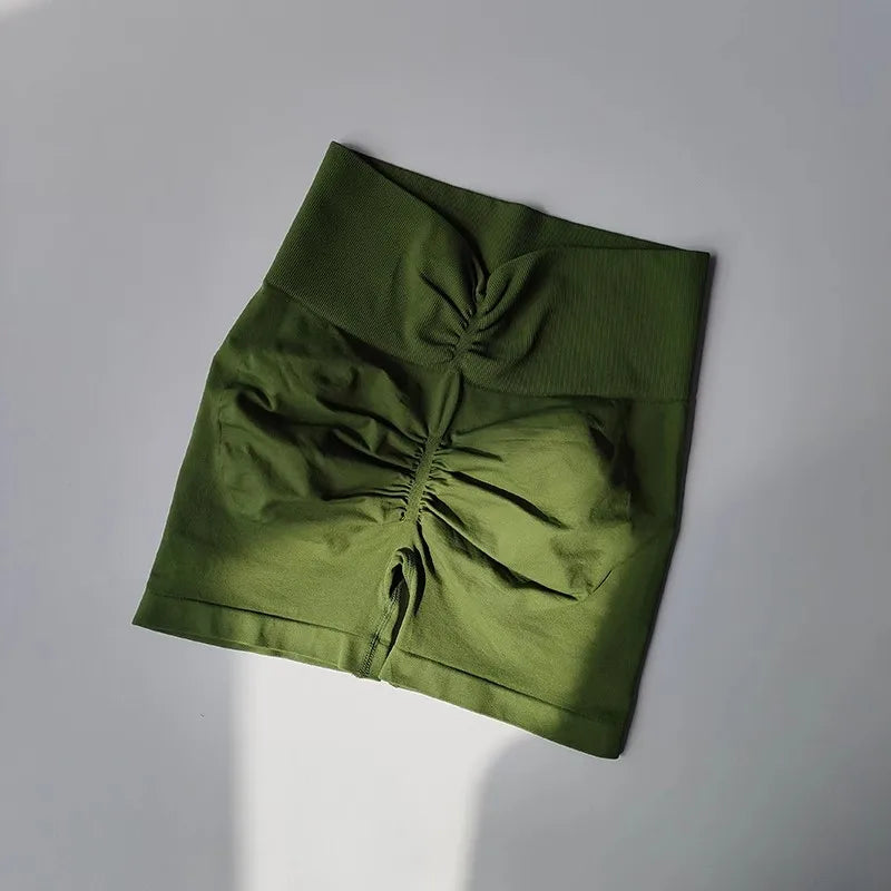 Women's High Waist Sports Shorts Slimming Peach Hip Lifting Speed Drying Tight for Running Cycling Gym Three-Point Short Pants