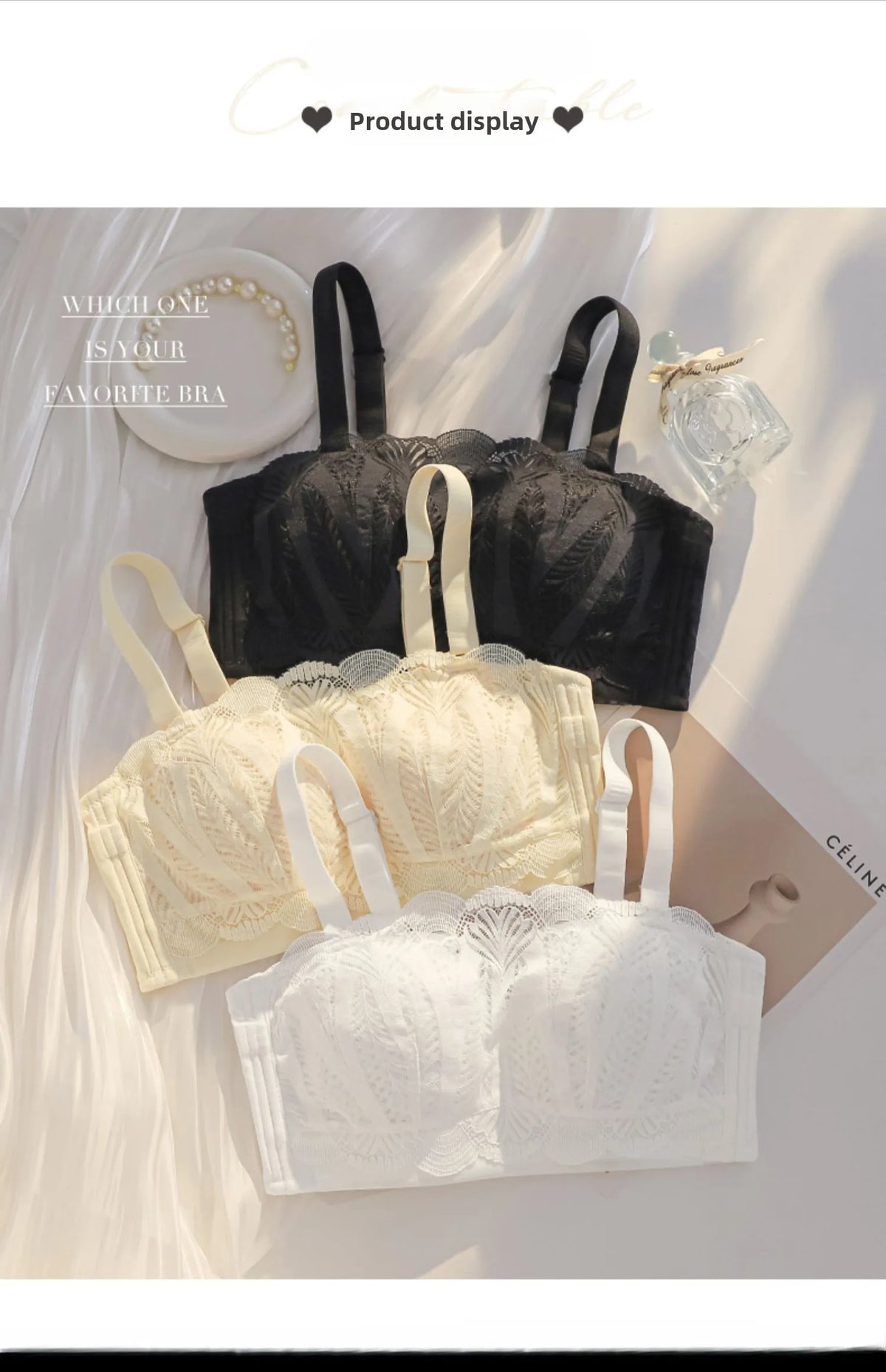 MOYISU Strapless Bra Women with Large Breasts and Small Non-slip Pull-up Breast Anti-sag Summer Slim Bra