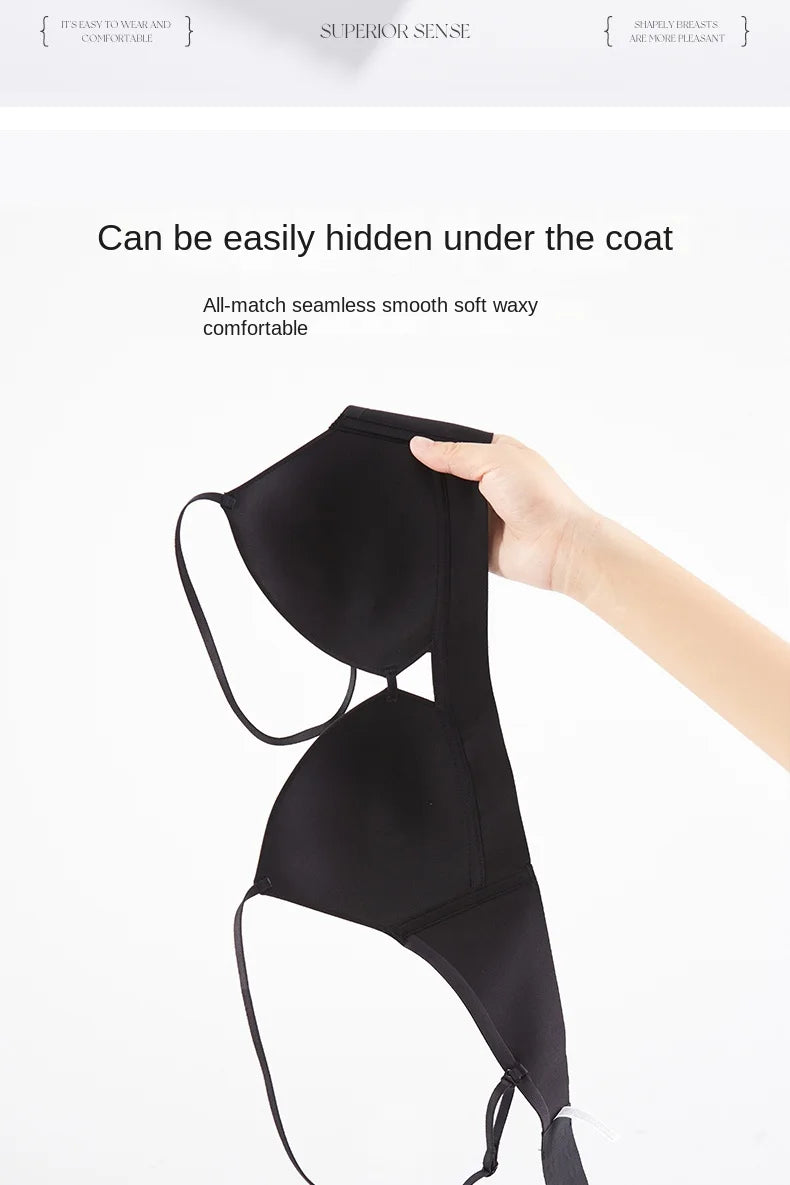 MOYISU Desire Triangle Cup Women Summer Thin Small Chest Gathered To Show A Large Pair of Breast Anti-sag No Underwire Bra Women