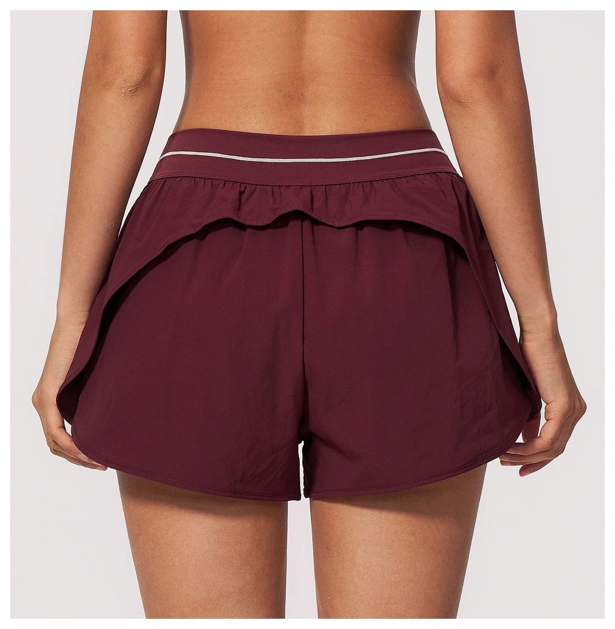 New Brushed Sports Shorts Women High Waist Fake Two Pieces of Anti Glare Shorts Leggings Casual Loose Pocket Fitness Sportwear