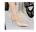2026 Latest Light Luxury Style Women's Casual High Heel Sandals Summer Exquisite Pointed Shallow Mouth Fine Heel Modern Sandals