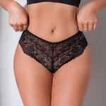 1pcs Black Floral Lady Panties Low Waist Elegant Sexy Lingerie Breathable Comfortable Women Briefs Underwear Female Underpants