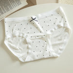 4pcs New Arrival Mid Waist Dot Print Underwear Ladies Sexy Panties for Women Comfortable Girls Briefs Intimates Lingerie