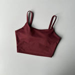 Women's yoga sports bra, small camisole vest integrated fixed gathering sports and fitness bra
