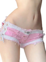 Summer Sexy Women Shorts Hot Denim Pants Female Girls Sea Sand Beach Bar Night Club Holes Casual Charming Elegant Beautiful B01P