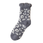 Fashion Coral Fleece Thick Socks Women Foot Cute Leopard Sock Funny Girls Breathable Warm Casual Socks Winter