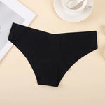 1Pack Women Low-Rise V-Front Ice Silk Seamless Briefs Panties Invisible No Lines Underwear Summer Soft Sexy Lingerie XS-XL