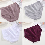 4Pcs/Set Women Cotton Briefs Seamless High Waist Breathable Underwear Female Stretch Comfortable Lingerie New solid color Panty