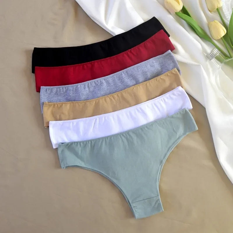 1Pc Women Cotton Brazilian Panties Seamless Underwear Low Waist Briefs Female Underpants Breathable Bikini Sexy Lingerie M-XL
